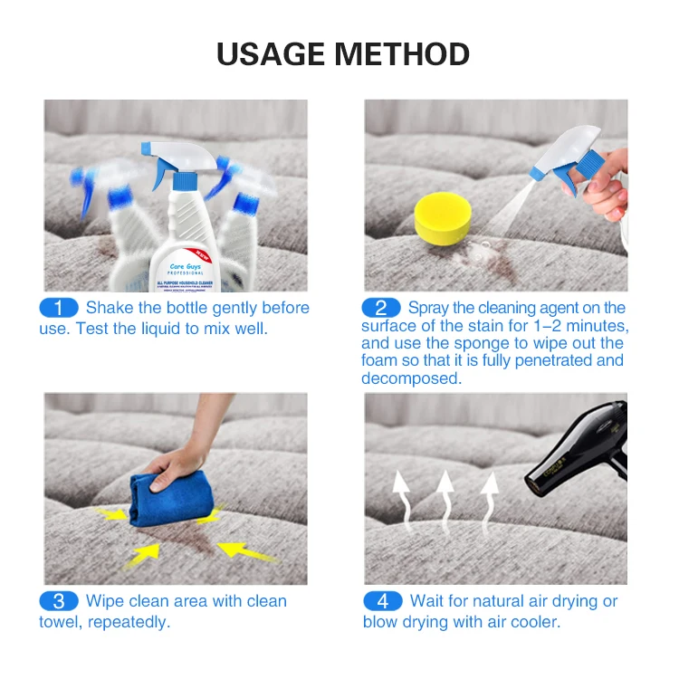 Powerful Dirt Clean Wipe Away Water Spots Effective Oil Remover Liquid Cleaning Spray Effective Household All-purpose Cleaner