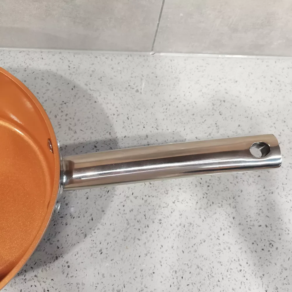 Copper Ceramic Coating Cookware Set with SS handle  Wok Pan and Fry Pan with Lid Nonstick Copper saucepan sets