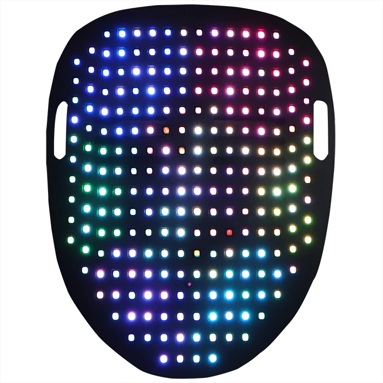Fashionable LED Sound-Reacting Full Face Mask Economical Halloween and Party Accessory with Glowing Effect