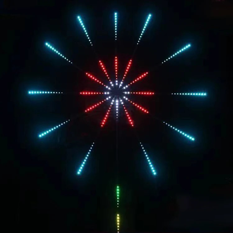 Created custom DIY fireworks DC5V USB White PCB 30 leds rgb pixel led strip kit