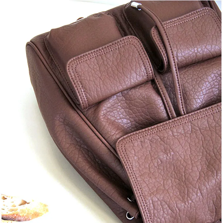 Leather Bag Travel Drawstring Designer Women Luxury Girls Ladies Biodegradable Faux Pebble Pvc Pu Durable Fashionable Backpack