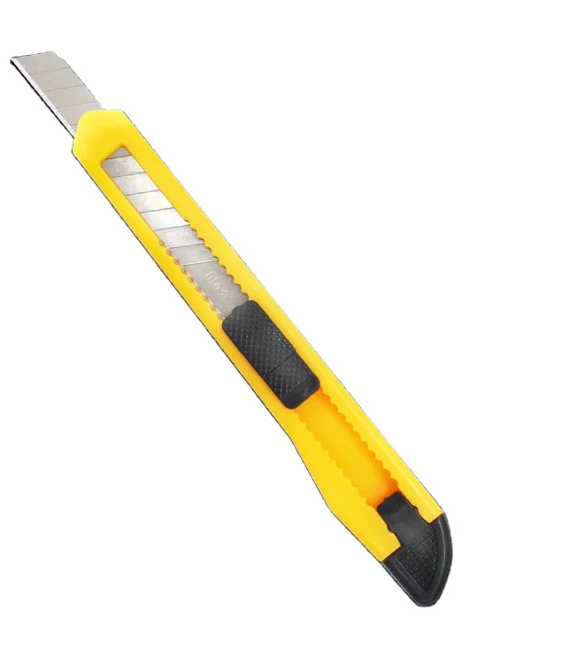 
Office 9mm Industrial safety art knifes retractable blade utility knife with plastic handle 