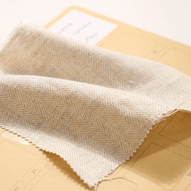 100% pure solid color natural herringbone handwoven hemp breathable 100 organic stock lot hemp fabric for summer dress
