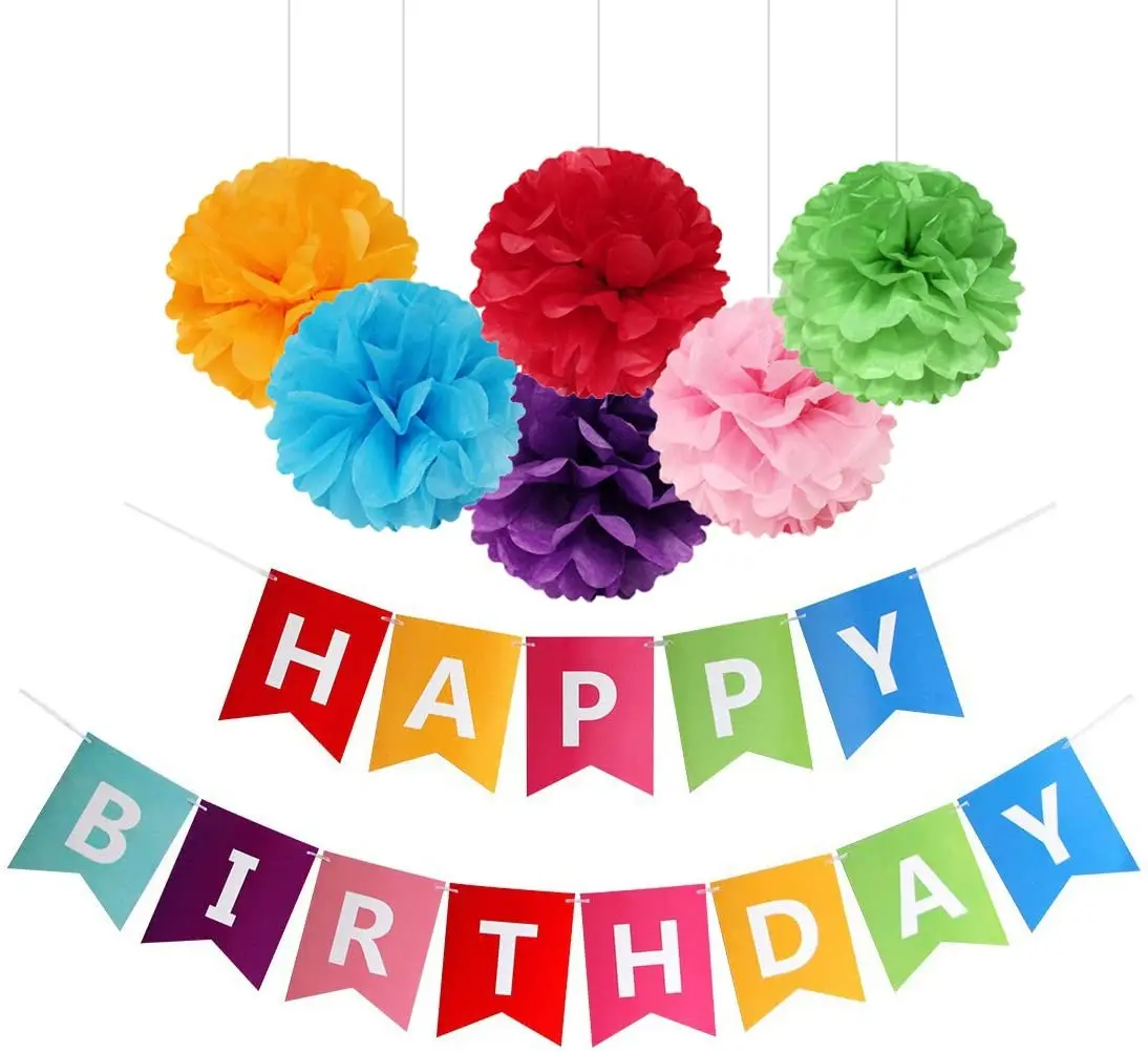 8*11 Inch Triangle Flag Banner - Multi-Color Bunting Flag - Birthday Party Grand Opening Christmas Decoration