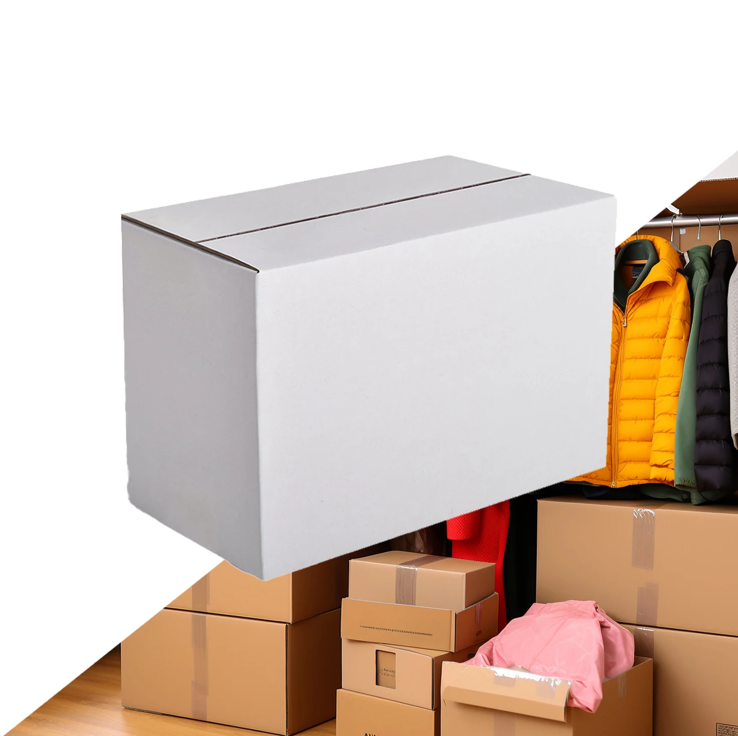High Quality Corrugated Cardboard Box Packaging Custom logo printed recyclable carton shipping moving boxes