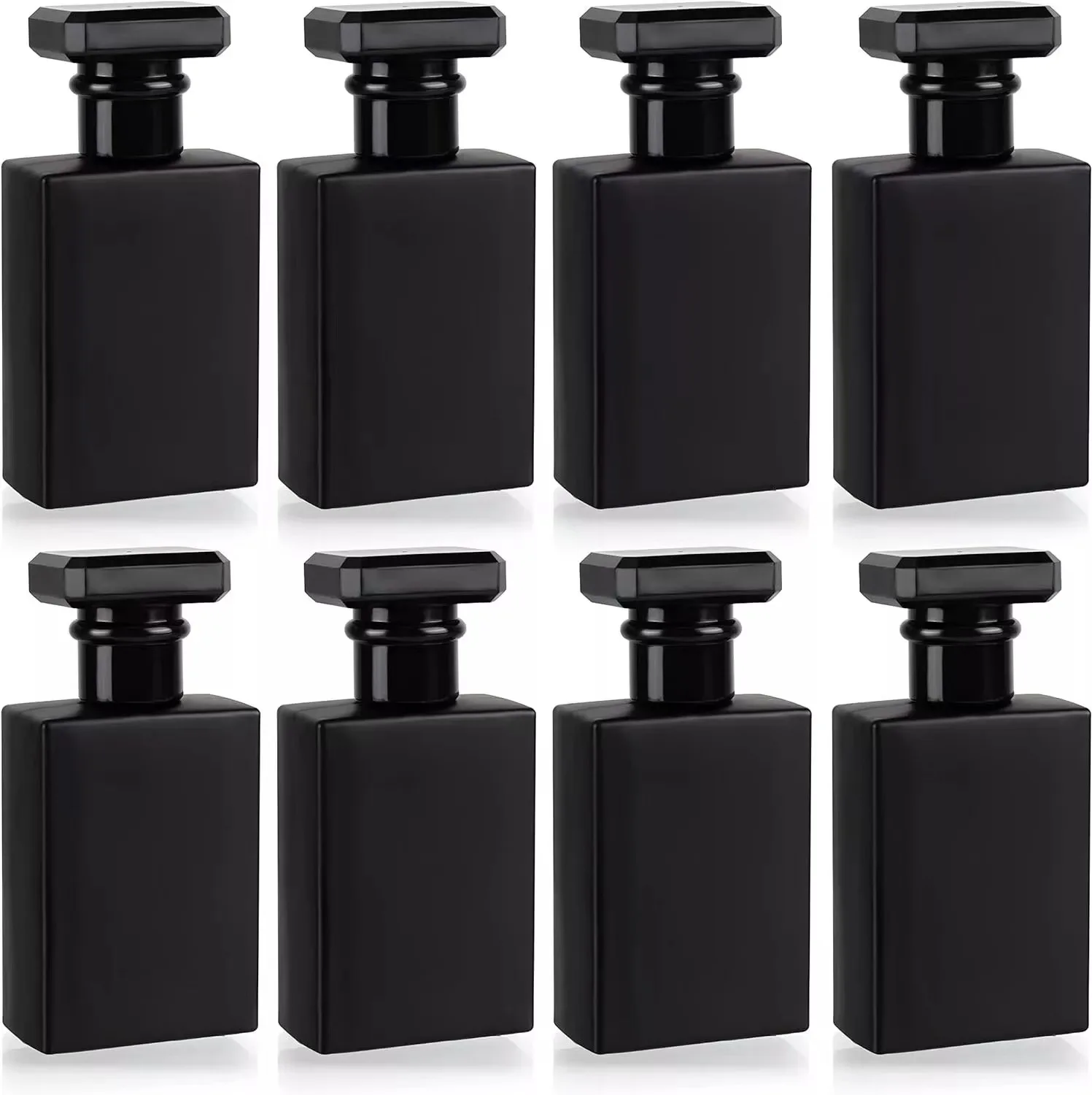 2024 Wholesale Custom Luxury Black Empty 30ml 50ml 100ml Perfume Bottle with Pump Sprayer