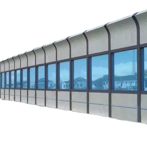 Outdoor railway highway metal soundproof wall galvanized noise control   Expressway soundproof panel policarbonato board