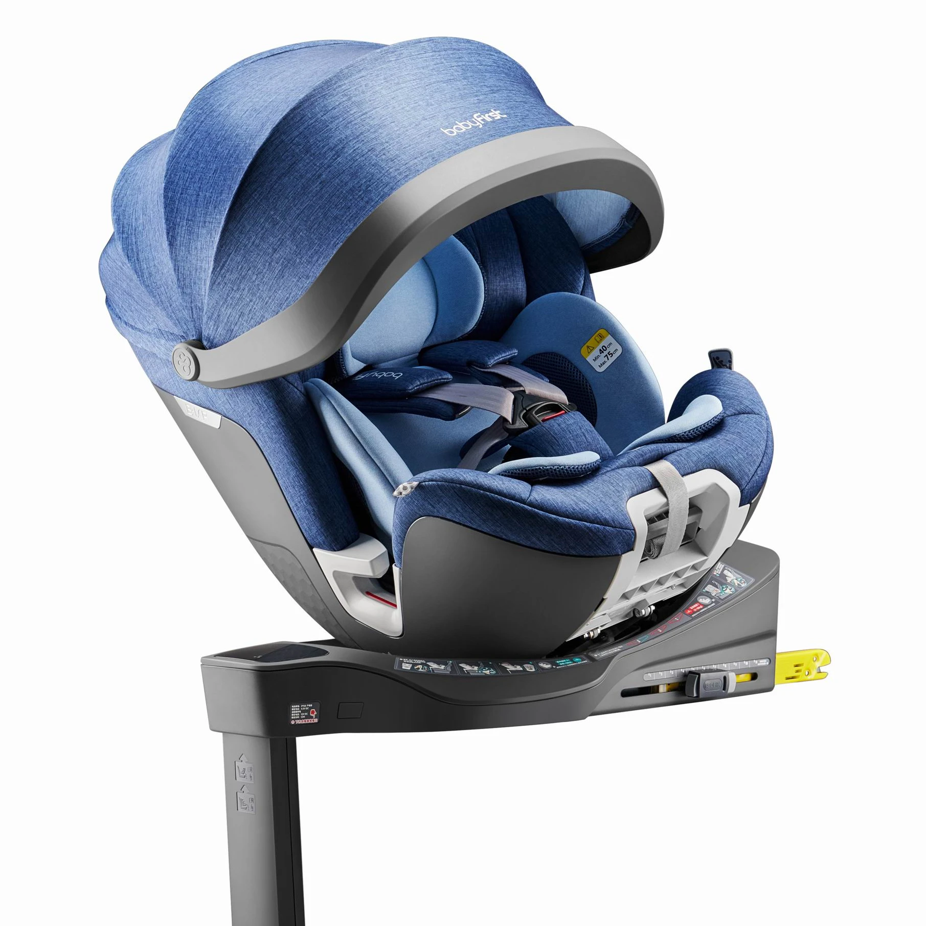  R153B 40-105 см I-Size с Isofix и опорными ногами Ece R129 детские автомобильные сиденья защитой от УФ-лучей большим
