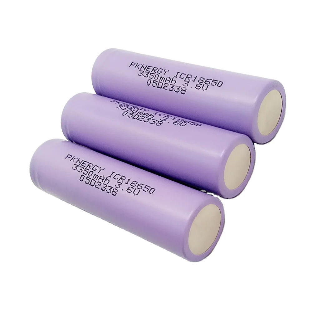 PKNERGY ICR18650 rechargeable lithium cell 18650 3350mAh 3.7v li-ion battery with flat top