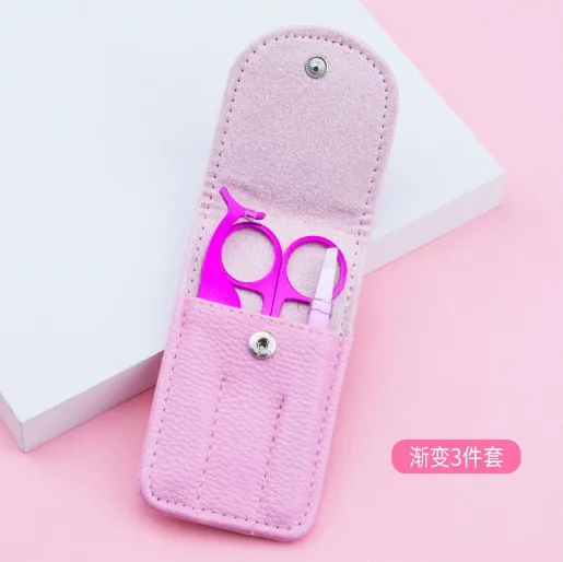 
Custom Logo Stainless Steel Eyelash Tool 2/3 pcs Eyelashes Applicator Eyebrow Tweezers Makeup Scissors Set For False Eyelashes 