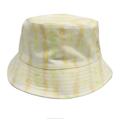 Оптовая продажа, индивидуальная тонкая окрашенная Рыбацкая шляпа, хлопковая саржевая Летняя Повседневная Панама с принтом