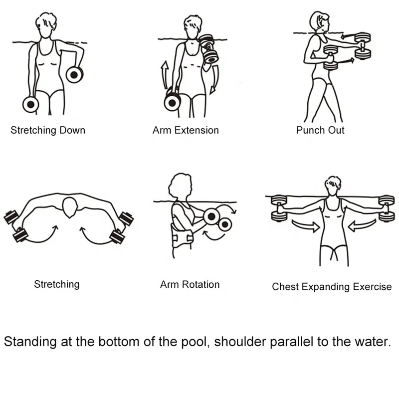 ZONWINXIN Water Dumbbells Water Aerobics for Pool Fitness Exercise Lightweight Resistance Aquatic Dumbbell Pool Barbells