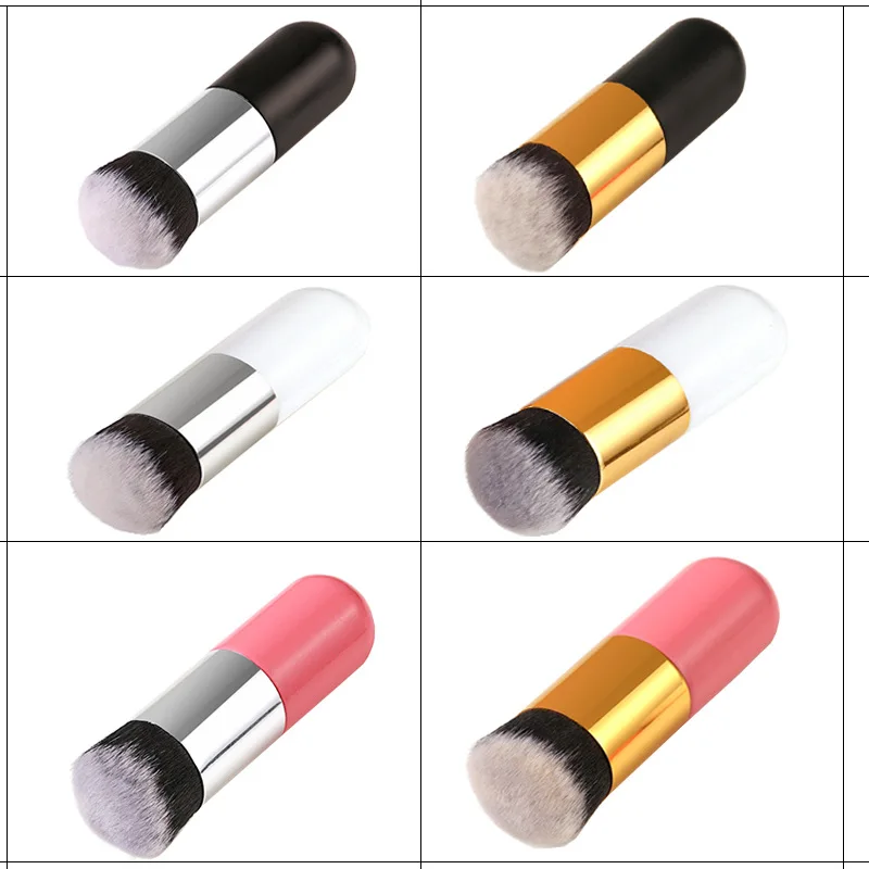 FEIYAN Custom Logo Premium Kabuki Buffing Stippling Face Makeup Beauty Powder Blush Liquid Cream Round Top Foundation Brush