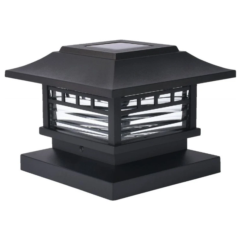 LED Outdoor Tower Decoration Lamp Fence Light Solar Garden Lawn Pillar Gate Light Solar Post Cap Light for Decorative