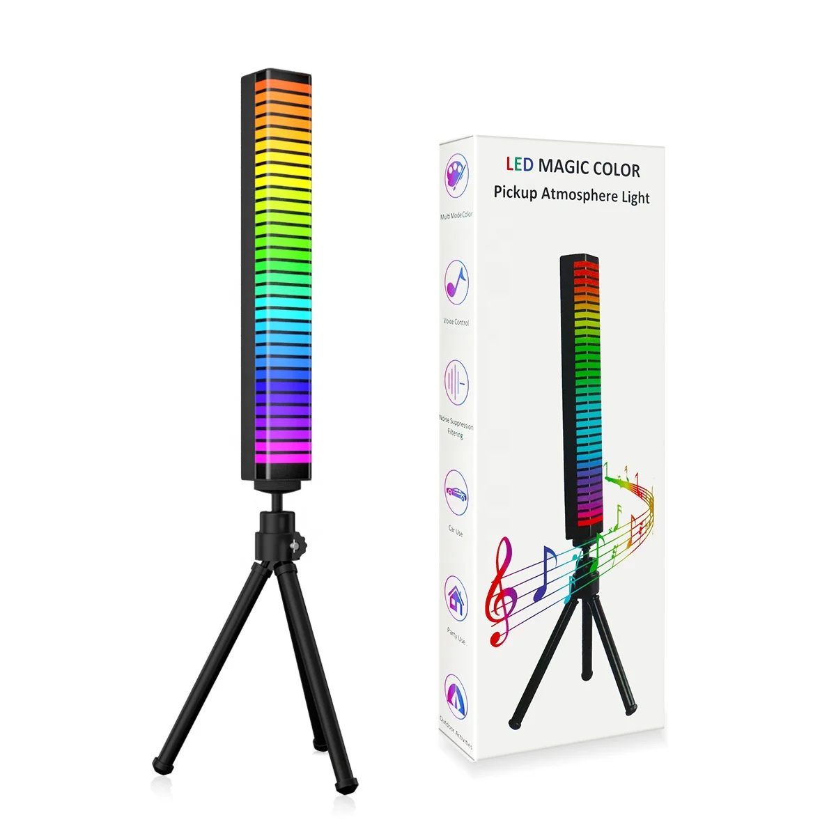 New RGB Music Sound control LED light App Control Pickup Voice Activated Rhythm Light Ambient LED Light bar Atmosphere Lamp
