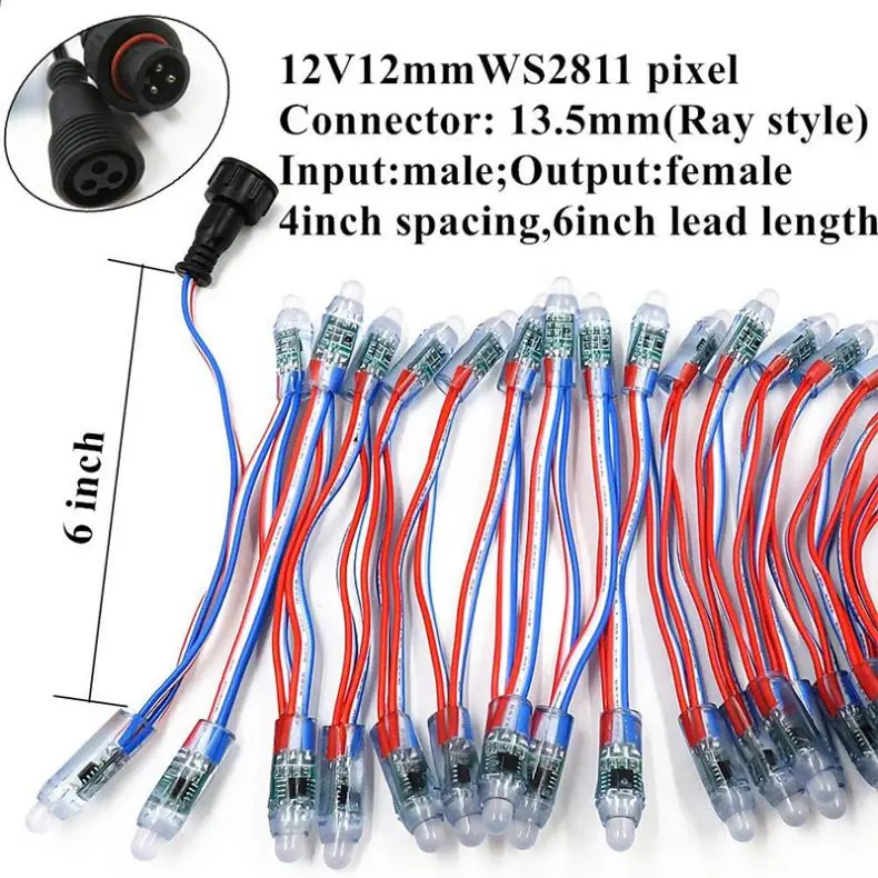  Хорошее качество ws2801 2811 1903 ic 5 мм 8 9 rgb пиксельный Светодиодный точечный