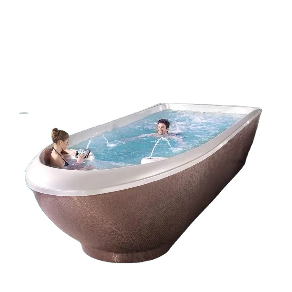 swankia Dual zone swim spa Swankia New Massage Acrylic ozone endless spa swimming pool for hot tub