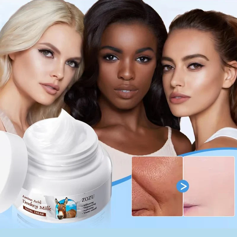 OEM ZOZU Private Label Niacinamide Skin Care Products Donkey Milk Gentle Nourishing Soothes Moisturizing Whitening Face Cream