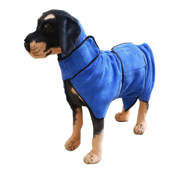 Manufacturer custom soft microfiber pet towel for large dogs wholesale super absorbent pet bathrobe quick dry luxury dog towel