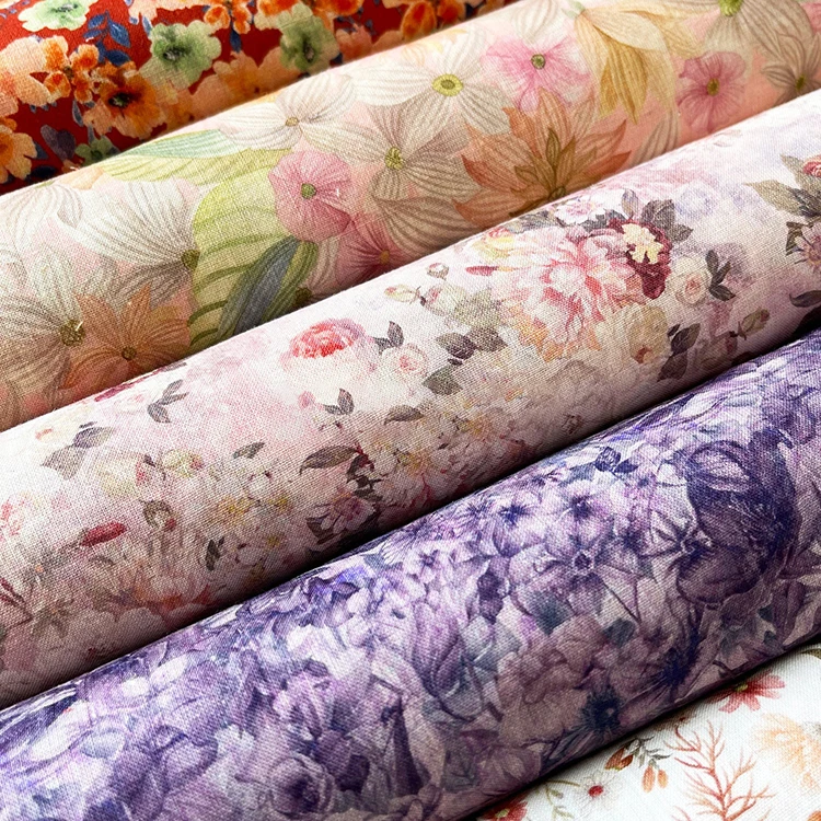 Small flower cotton fabric poplin