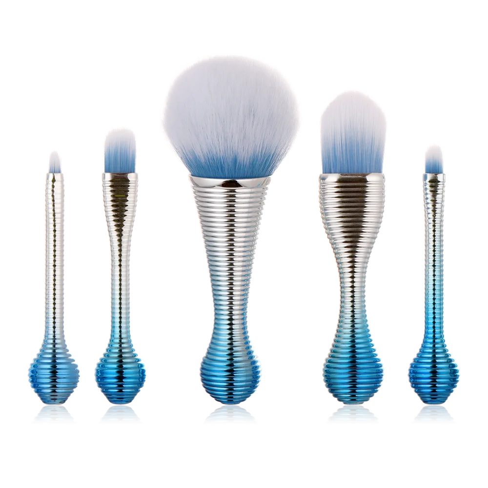 
rainbow mermaid makeup brush set with little mermaid makeup tools 