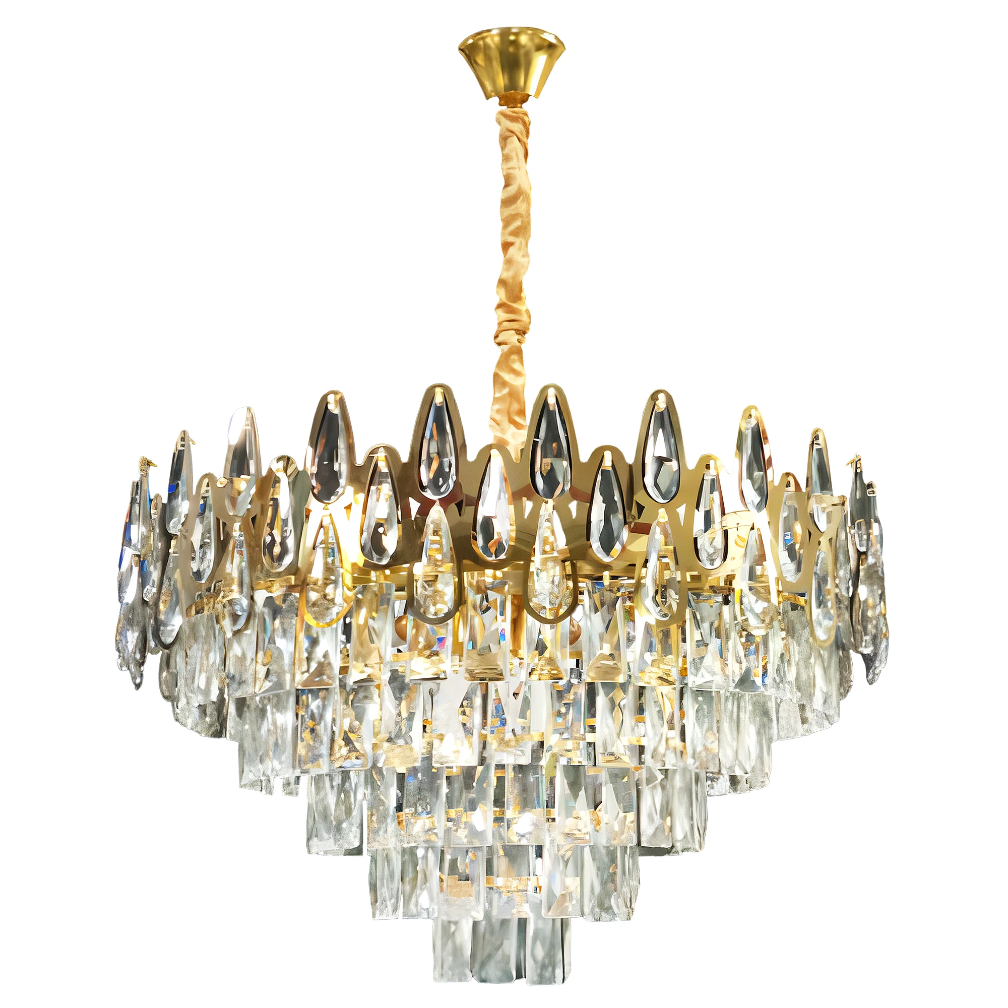 Simple Nordic Luxury Crystal Lights Chandelier Modern Crystal Chandelier Hotel Villa Lobby Restaurant Bar Stairs