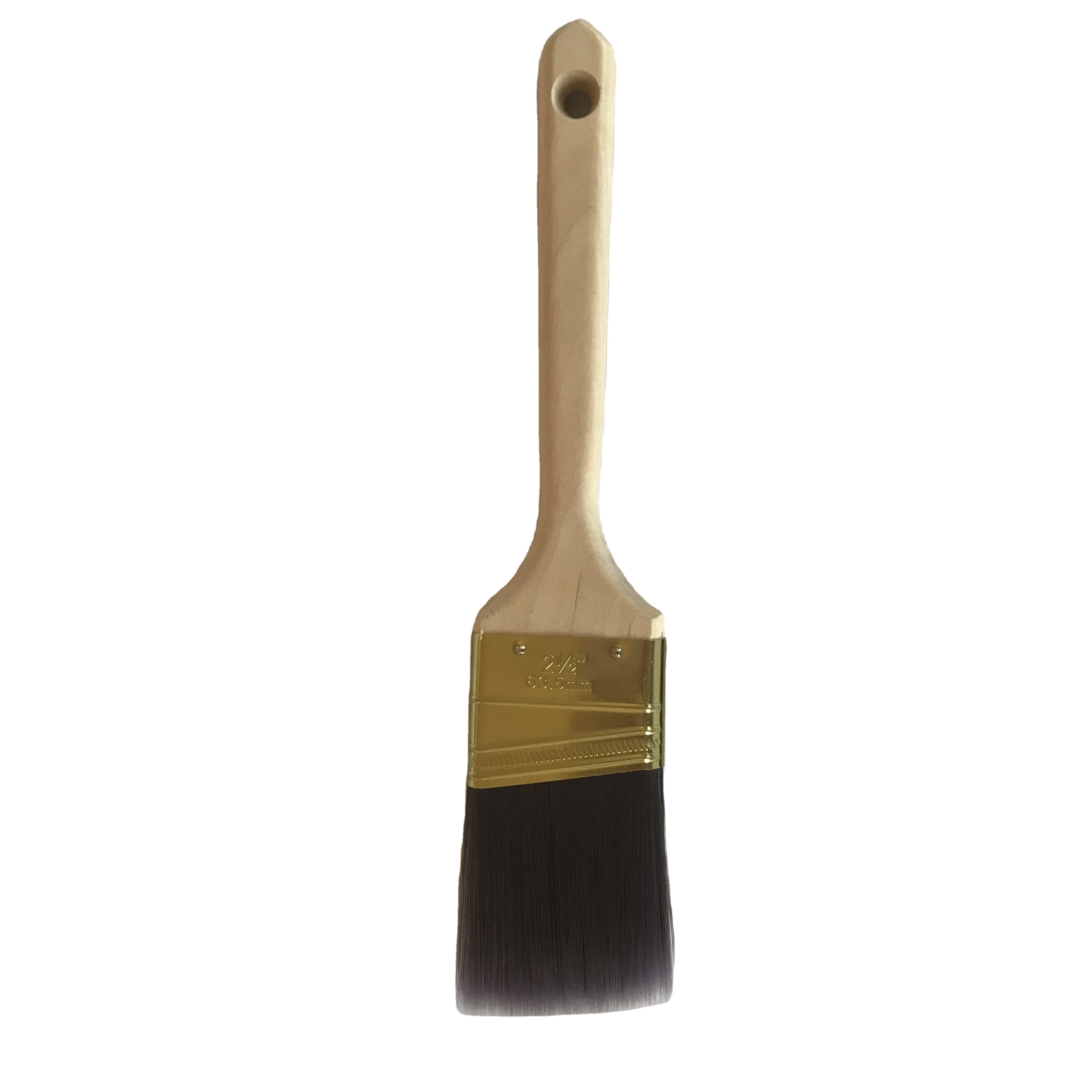 Paint brush With Black Tapered  filament and nature wooden handle