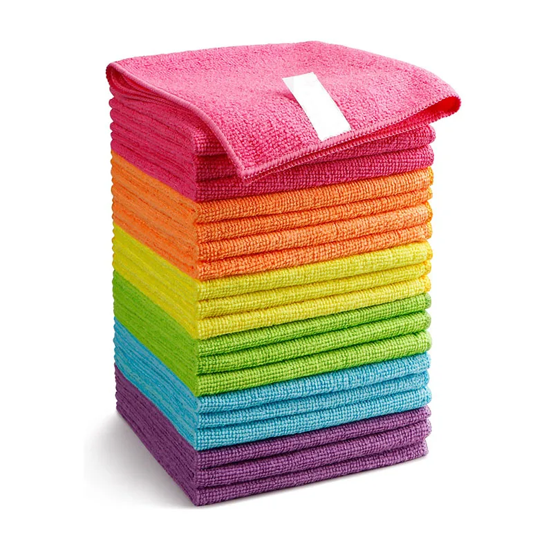 20 Pack Premium Microfiber Cleaning Cloths Absorbent Lint Free Cloths Multiple-use Powerful Dust Removal Cleaning Rags