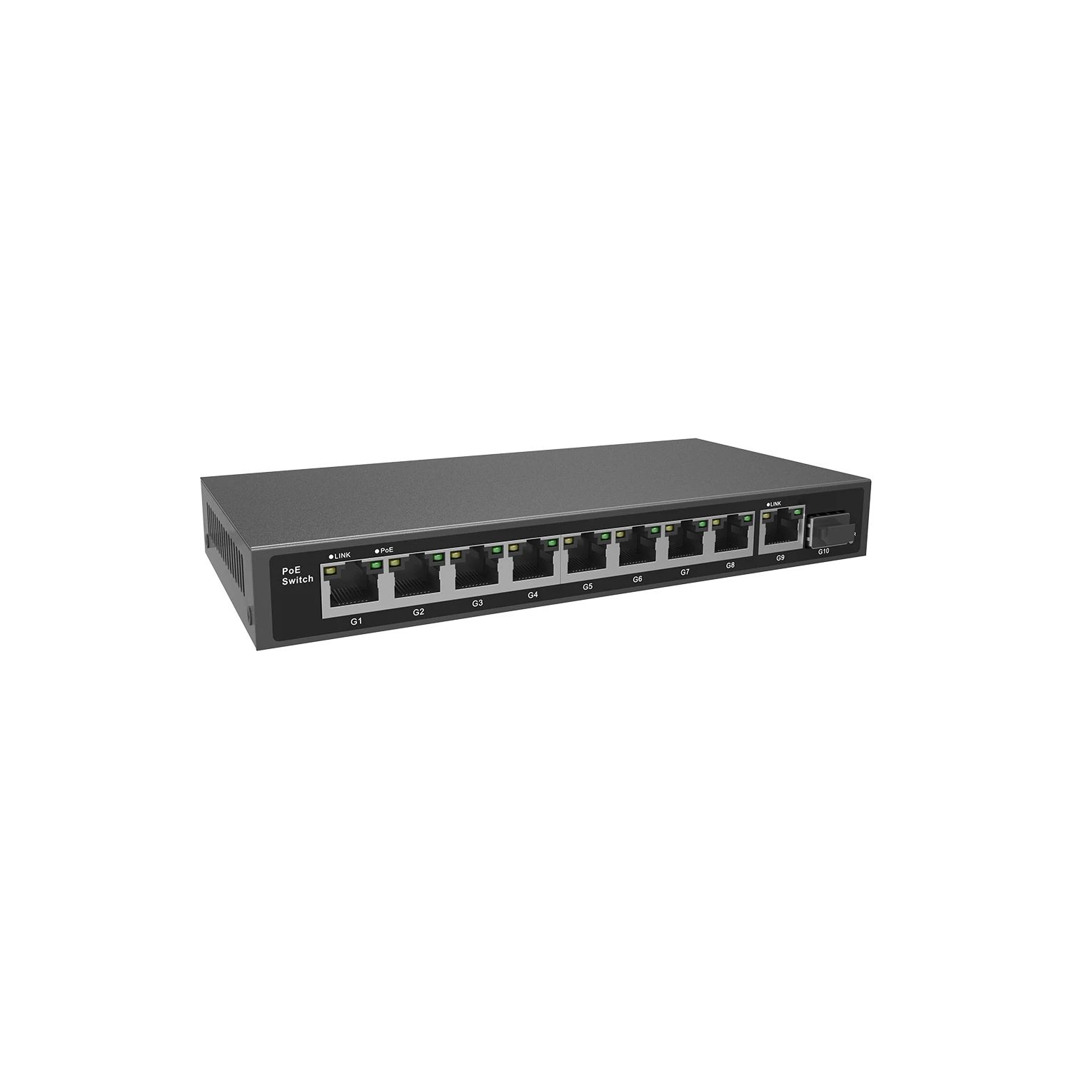 High Quality OEM ODM 250W RJ45 Ports And SFP Fiber Ports High Power POE Network Switch with 8 POE ports