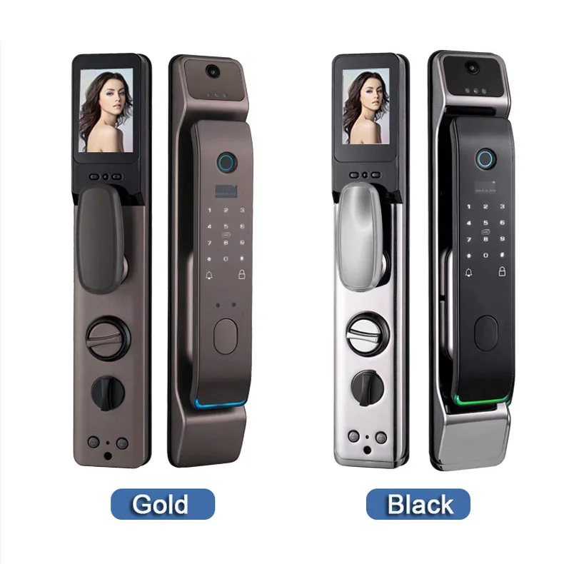 D Infrared Face Recognition Tuya App Unlock With Camera Fingerprint Magnetic Card Password Home Electronic Smart Door Lock