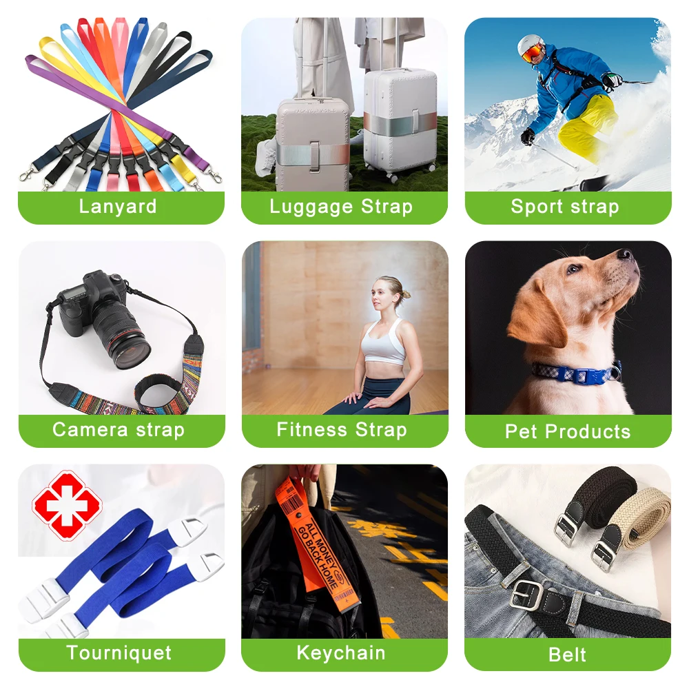 sz-Climax Wholesale Custom Logo Nylon Webbing Luggage Straps Adjustable Travel  TSA Approved Luggage Belt