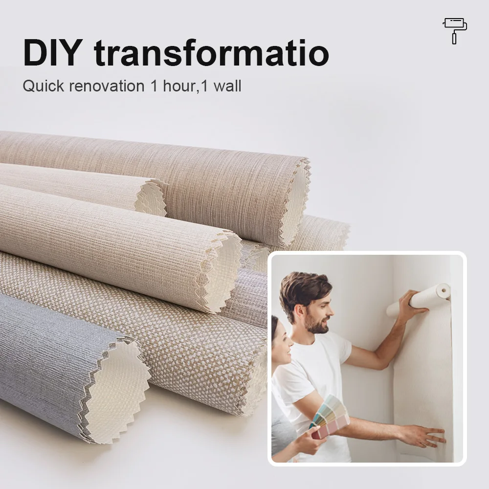 TIANAN PVC Fabric Wallpaper Interior Wallpapers Decorative Wall Paper Wallcovring Wall Cloth Rolls