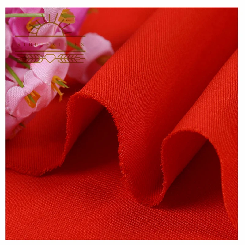 RIGU Textiles RTS Fast delivery Stock 65 Cotton 35 Polyester Twill Silk Mikado Satin Fabric For Bucket Hat