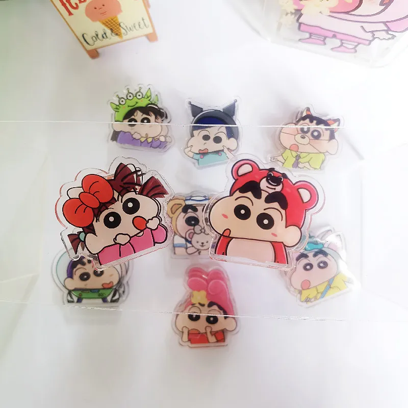 Бесплатный образец двухсторонней бумаги для теста на мелок Shin-chan акриловые полипропиленовые зажимы пластиковый зажим заказ