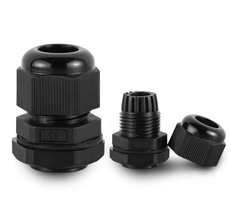 IP68 Plastic Wire Protecting Compression Explosionproof Waterproof PG Nylon Cable Gland Harness Connector