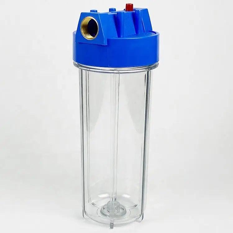 Popular 10 inch whole set clear PET Plastic Cartridge Water Filter with release valve H3006-10