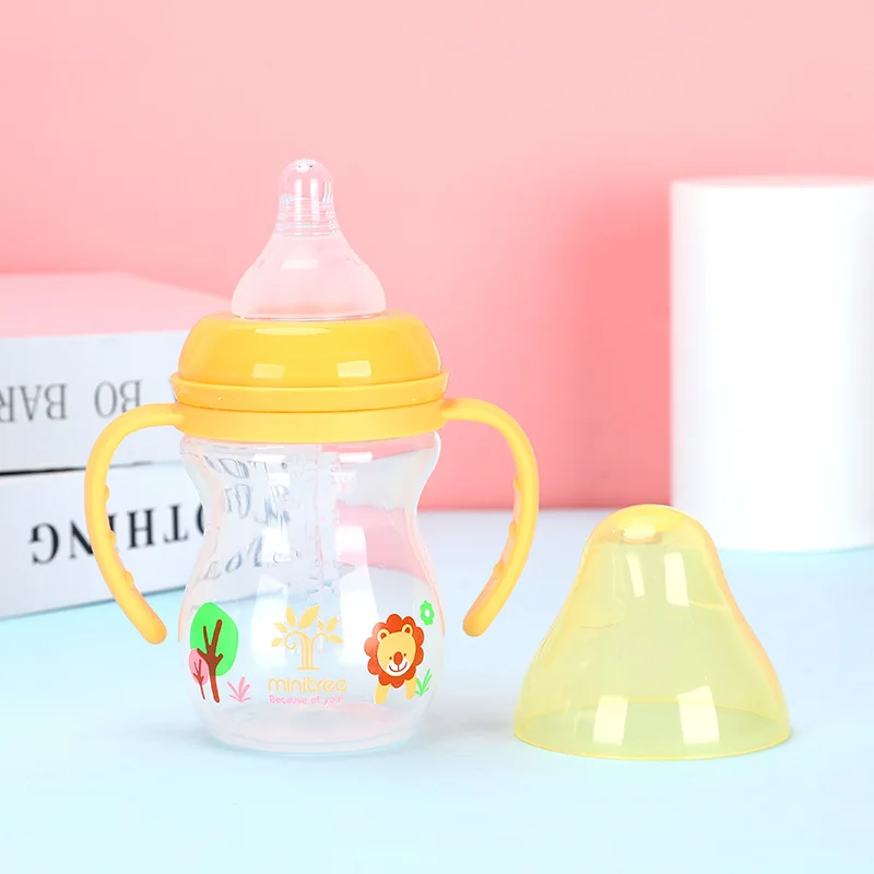 180ml baby weaning artifact wide-caliber feeding bottle nozzle breast milk anti-flatulence pp foreign trade export