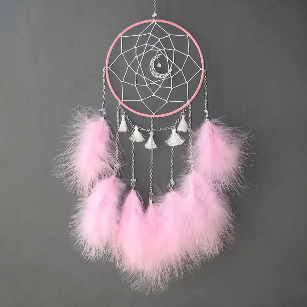 Indian style Wall Dream Catcher Moon Dream Catcher Set Handmade DreamCatcher for Home Decoration