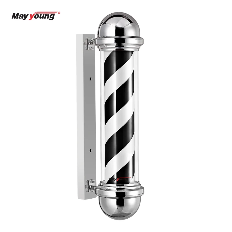 Wholesale black and white barber pole lamp barber shop pole