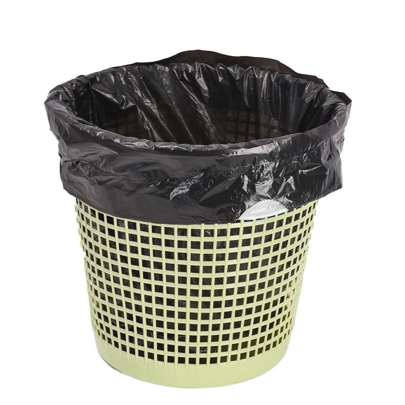 Trash Can Liners Roll Garbage Bags Cheap Plastic Packaging Size 60L 80L 100L 120L Black PE Stand up Pouch Household Products