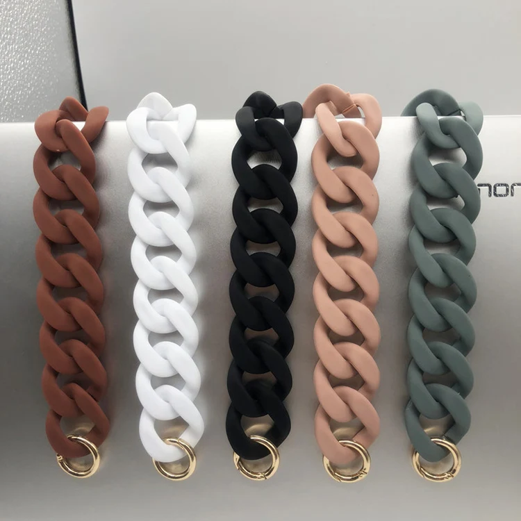 YN 30 to 120cm Large Flat Chain Strap Acrylic Luxury Handbag Strap Fashionable Replacement Purse Clutches Handles for DIY Crafts