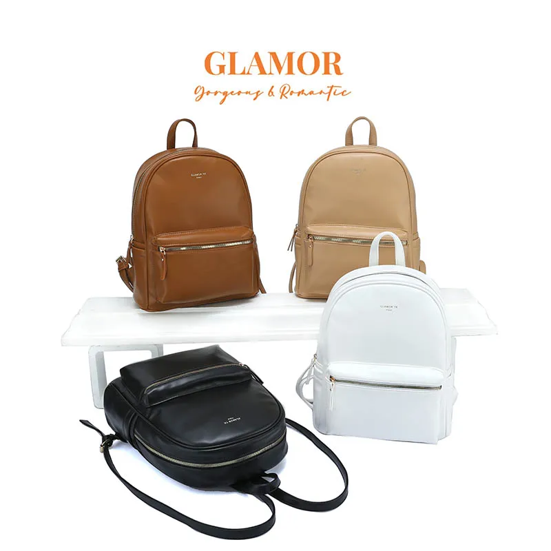 glamor Women Soft Leather Backpacks Vintage Female Shoulder Bags Sac a Dos Casual Travel Ladies Bagpack Mochilas School Bags