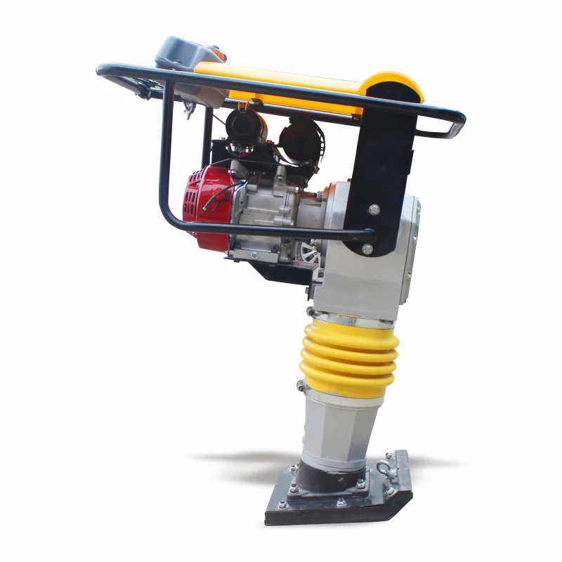 High-Speed Manual Push Gasoline Motor Tamping Rammer Vibrating Soil Tamper Machine for Road Machinery