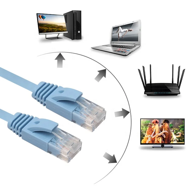  Free Sample Ultra Slim Flat UTP cat 6 cat6 Patch Cable 8P8C RJ45 Ethernet