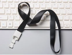 Blank Plain Conference Strap Personalize Silk Screen Print Lanyard for ID Card Holder