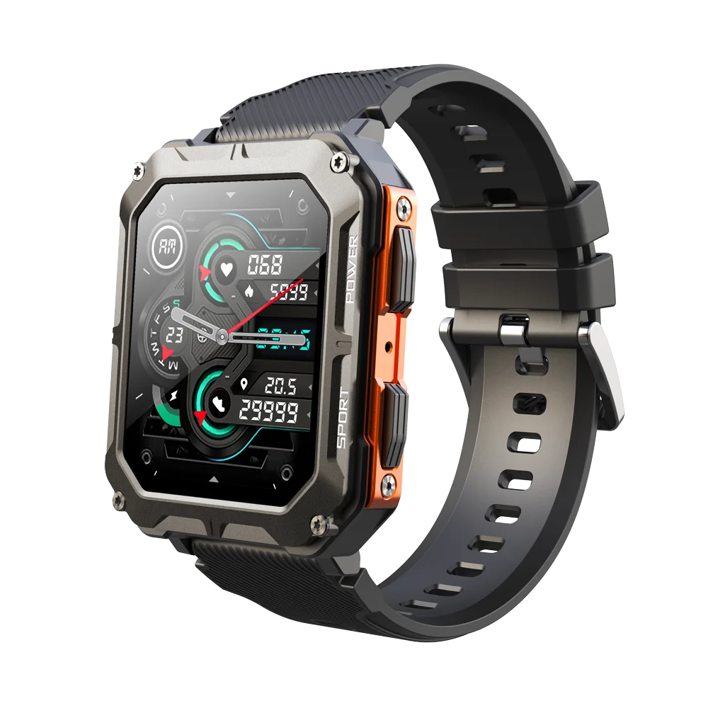 C20 PRO Smart Watch Men BT Call Outdoor Sports 1.83inch Large Screen Voice Assistant Fitness C20Pro Smartwatch