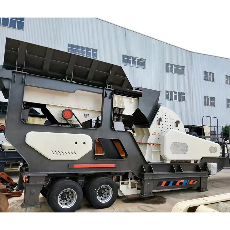China Truck Mounted Stone Jaw Crushing Trailer Mobile Crusher Plant In Stock