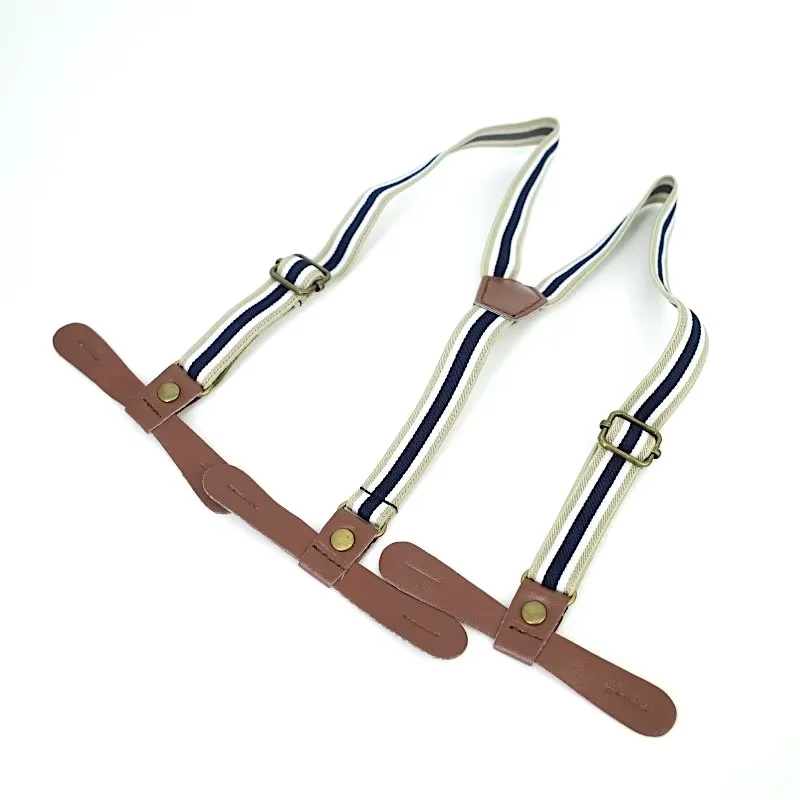 1.5cm Baby customer button suspender custom design non clip kids suspenders for pants