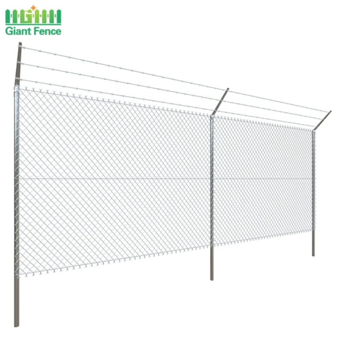 Security Barrier Your Yard Black or Galvanized Coated Chain Link Fence