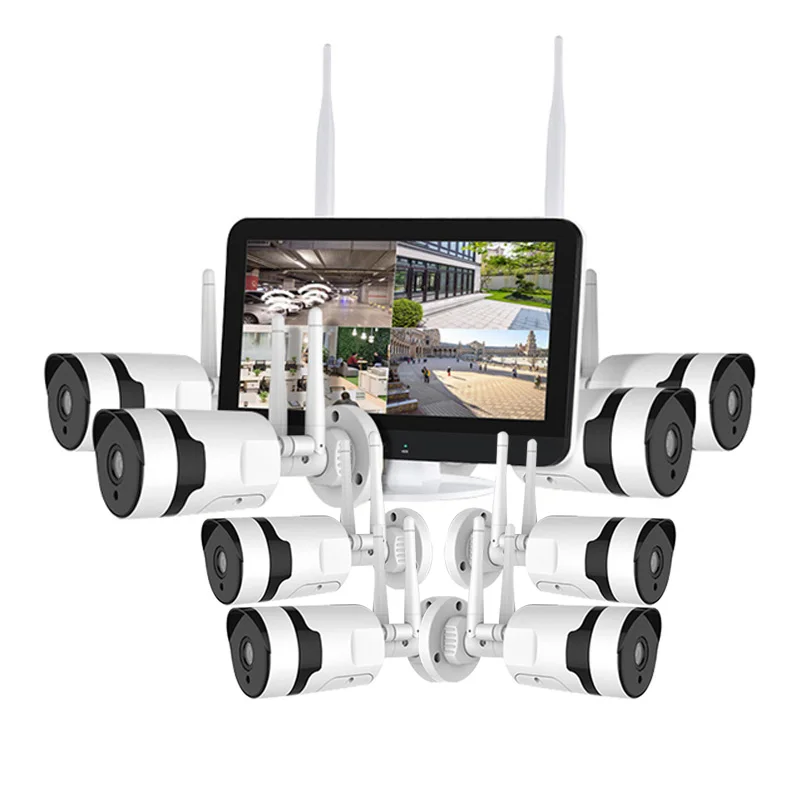 OEM Set Camara De Seguridad 2 Way Voice 1080P 4 CH Wireless Security NVR Cameras IP Wif CC TV Camera 8 Channel Full Set System